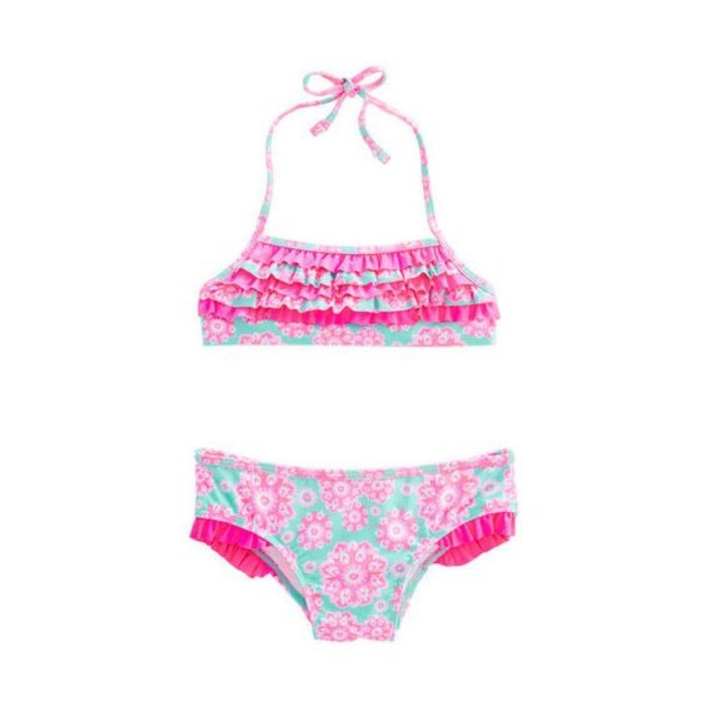 Vineyard Vines Girl  Floral Ruffle Bikini